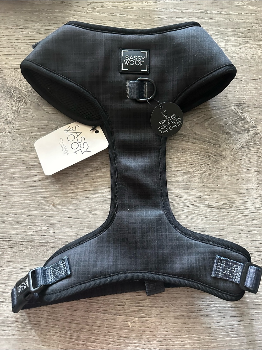 Sassy Woof Black Padded No-Pull Dog Harness size XL